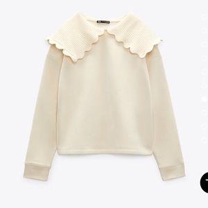 Zara Tricot Collar Sweatshirt